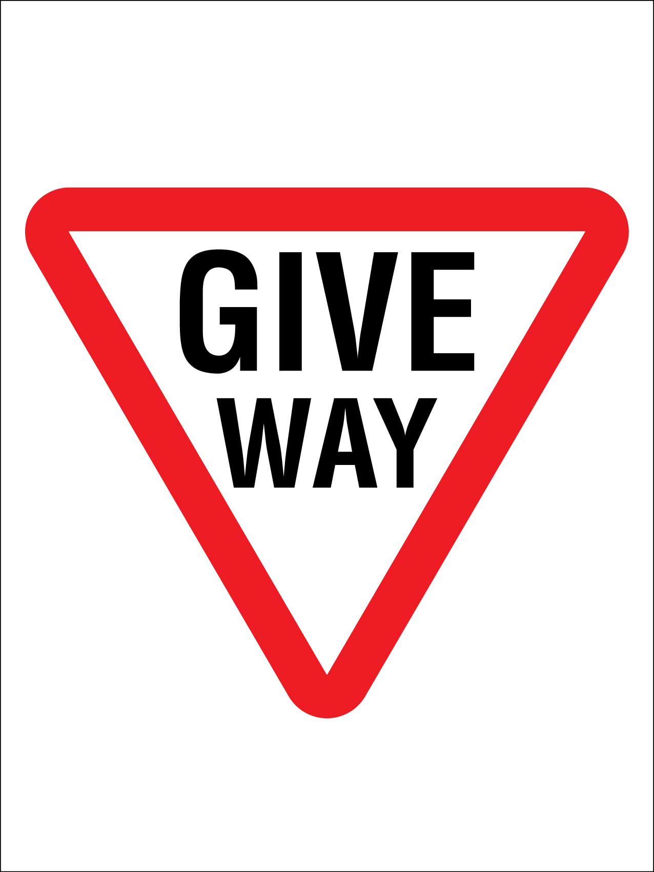 Give Way Sign – New Signs