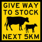 Give Way To Stock Next 5km Multi Message Traffic Sign - New Signs