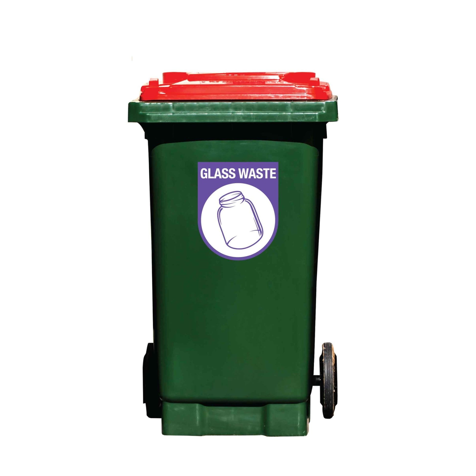 Glass Waste Arch Wheelie Bin Stickers - New Signs