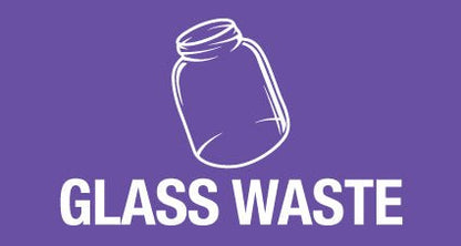 Glass Dustbin Sticker Glass Waste Bin Sticker – New Signs