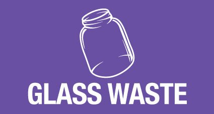 Glass Waste Bin Sticker - New Signs