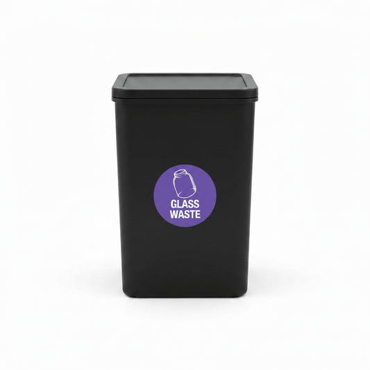 Glass Waste Circle Bin Sticker - New Signs