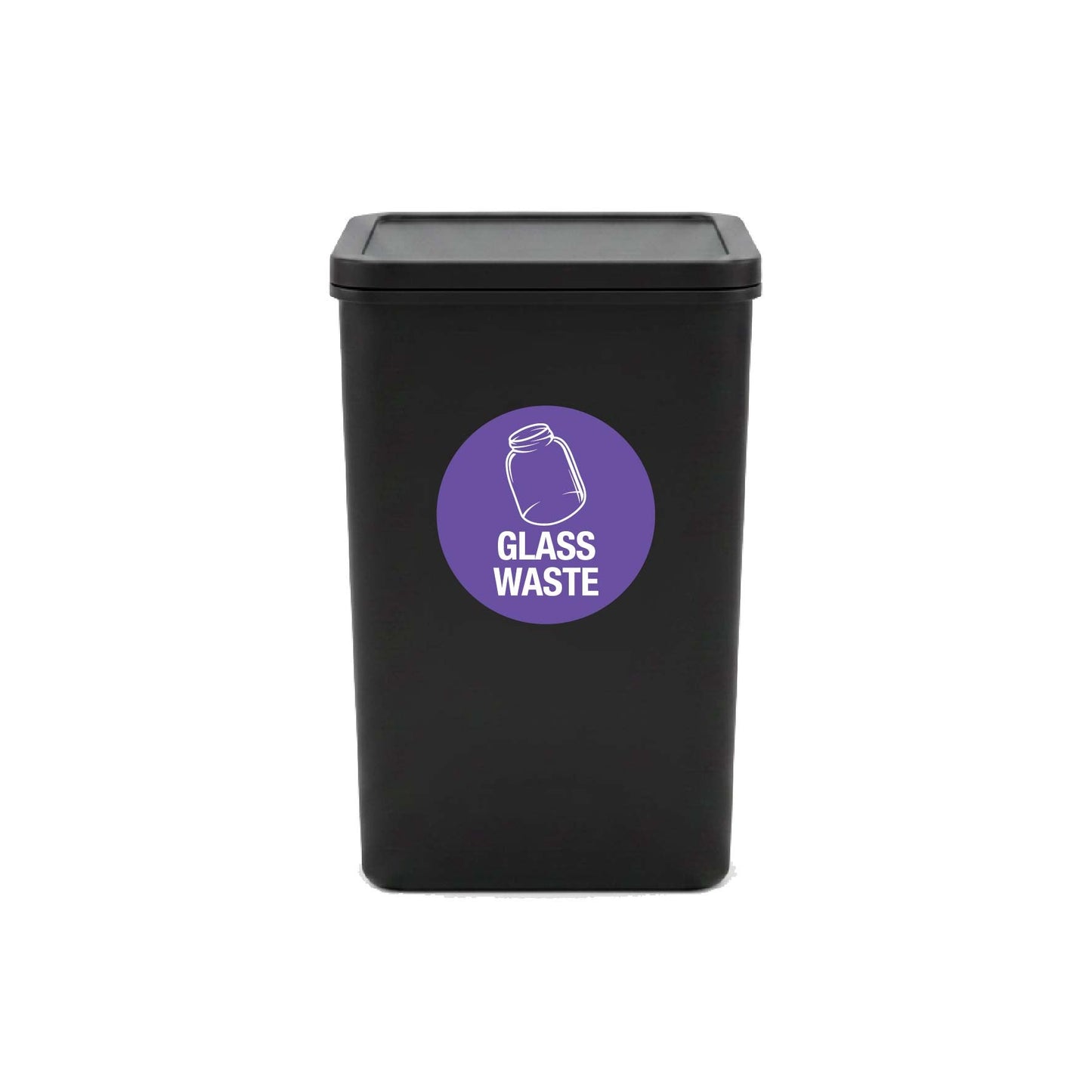 Glass Waste Circle Bin Sticker - New Signs