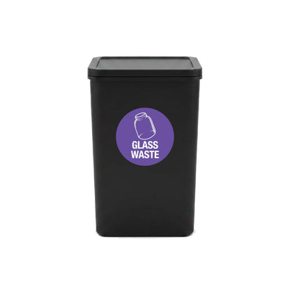 Glass Waste Circle Bin Sticker - New Signs
