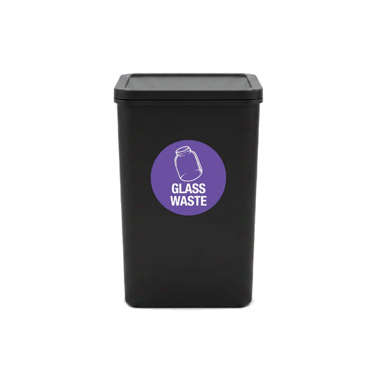 Glass Waste Circle Bin Sticker - New Signs