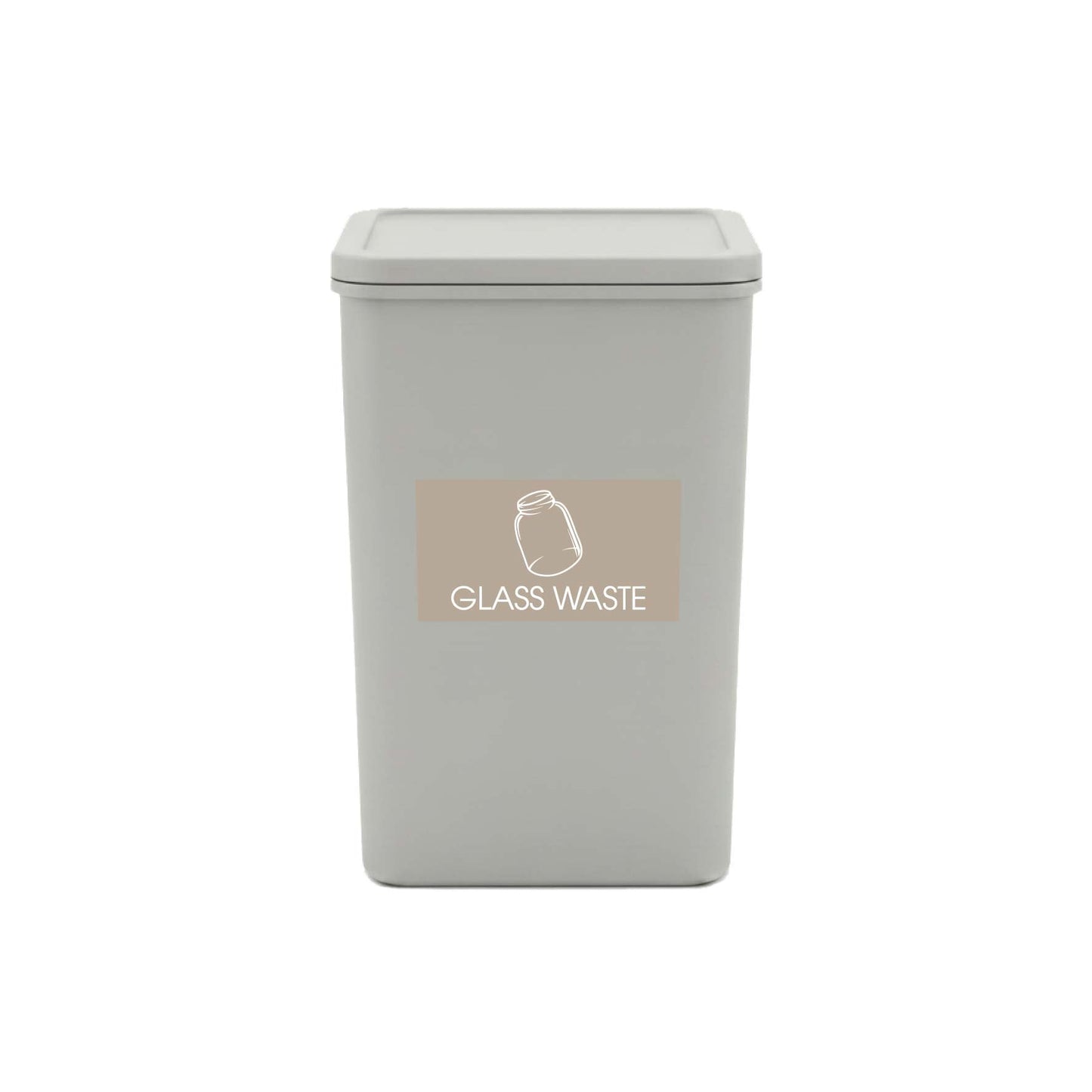 Glass Waste Fawn Background Bin Sticker - New Signs