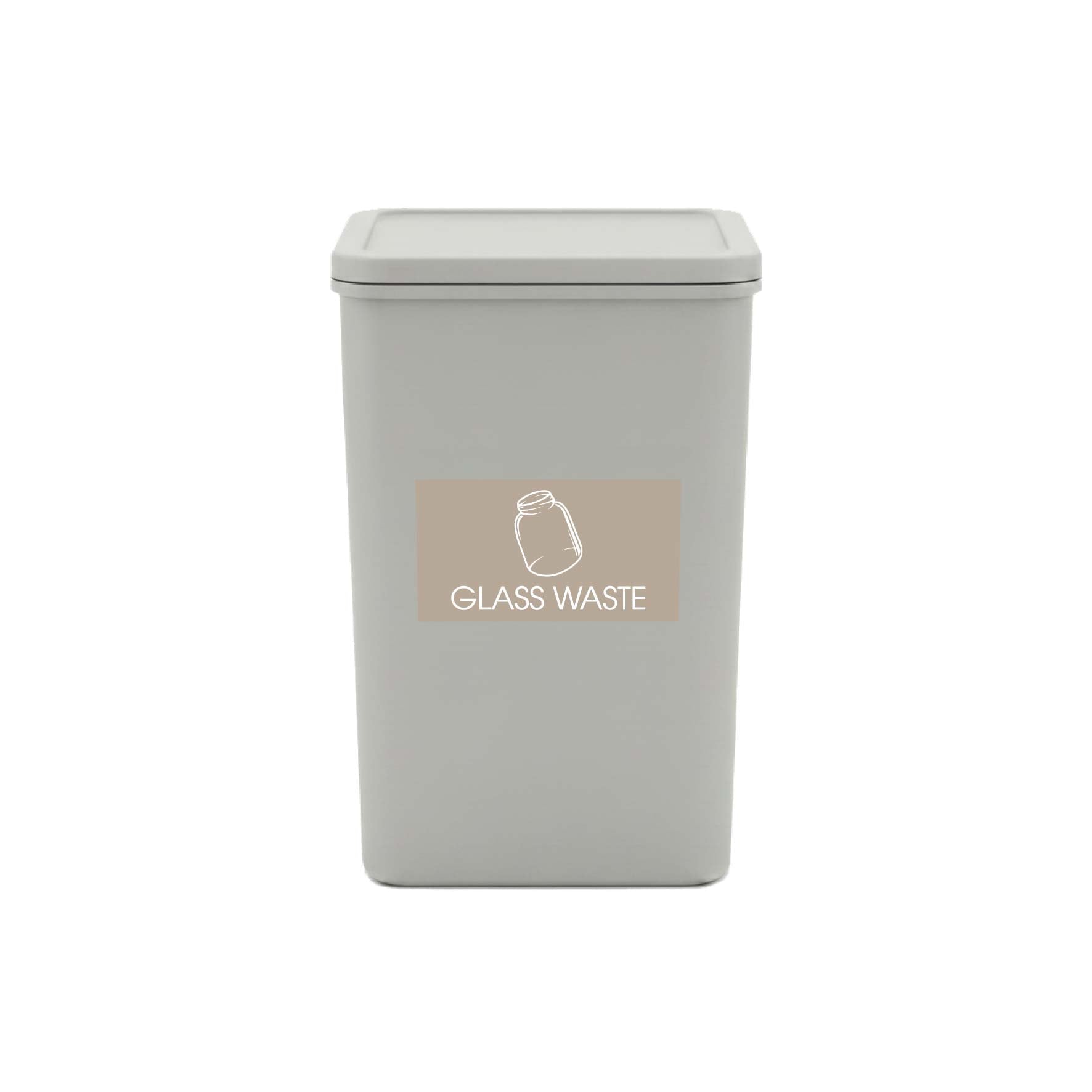 Glass Waste Fawn Background Bin Sticker - New Signs