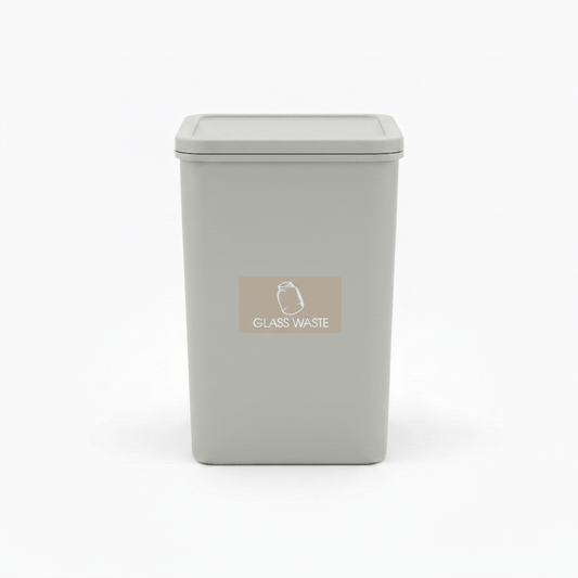 Glass Waste Fawn Background Bin Sticker - New Signs