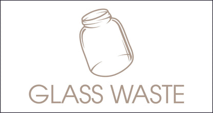Glass Waste Fawn Bin Sticker - New Signs