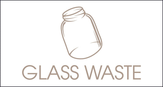 Glass Waste Fawn Bin Sticker - New Signs