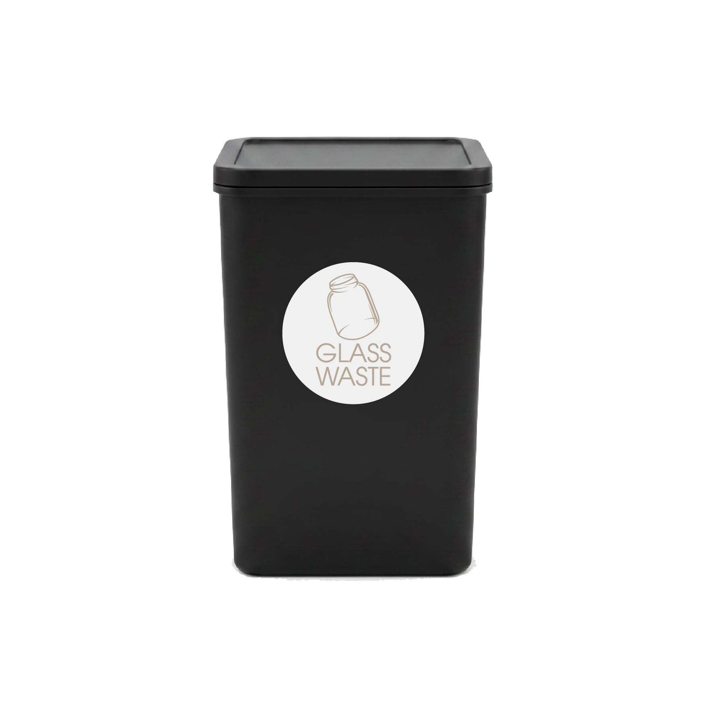 Glass Waste Fawn Circle Bin Sticker - New Signs