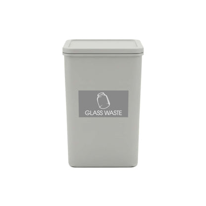 Glass Waste Grey Background Bin Sticker - New Signs