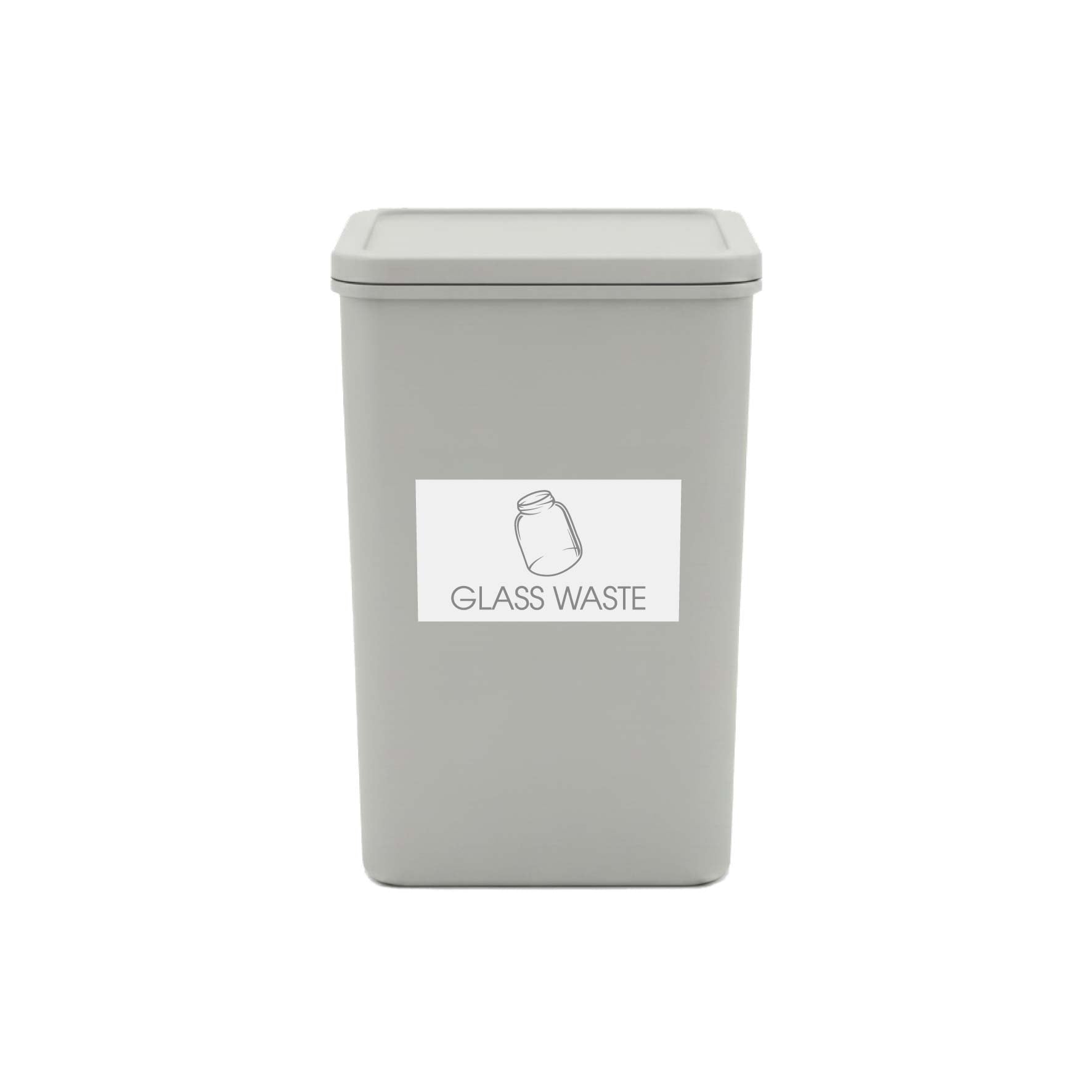 Glass Waste Grey Bin Sticker - New Signs