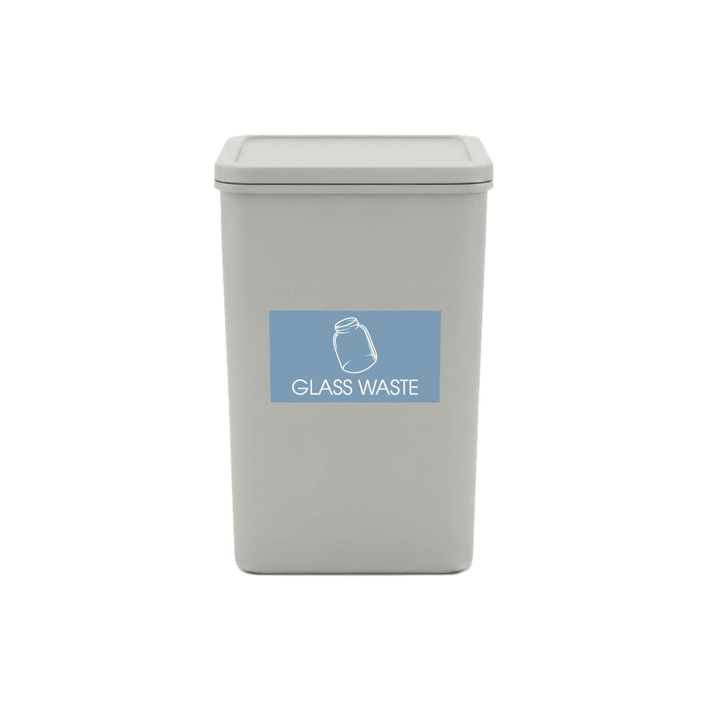 Glass Waste Ocean Background Bin Sticker - New Signs