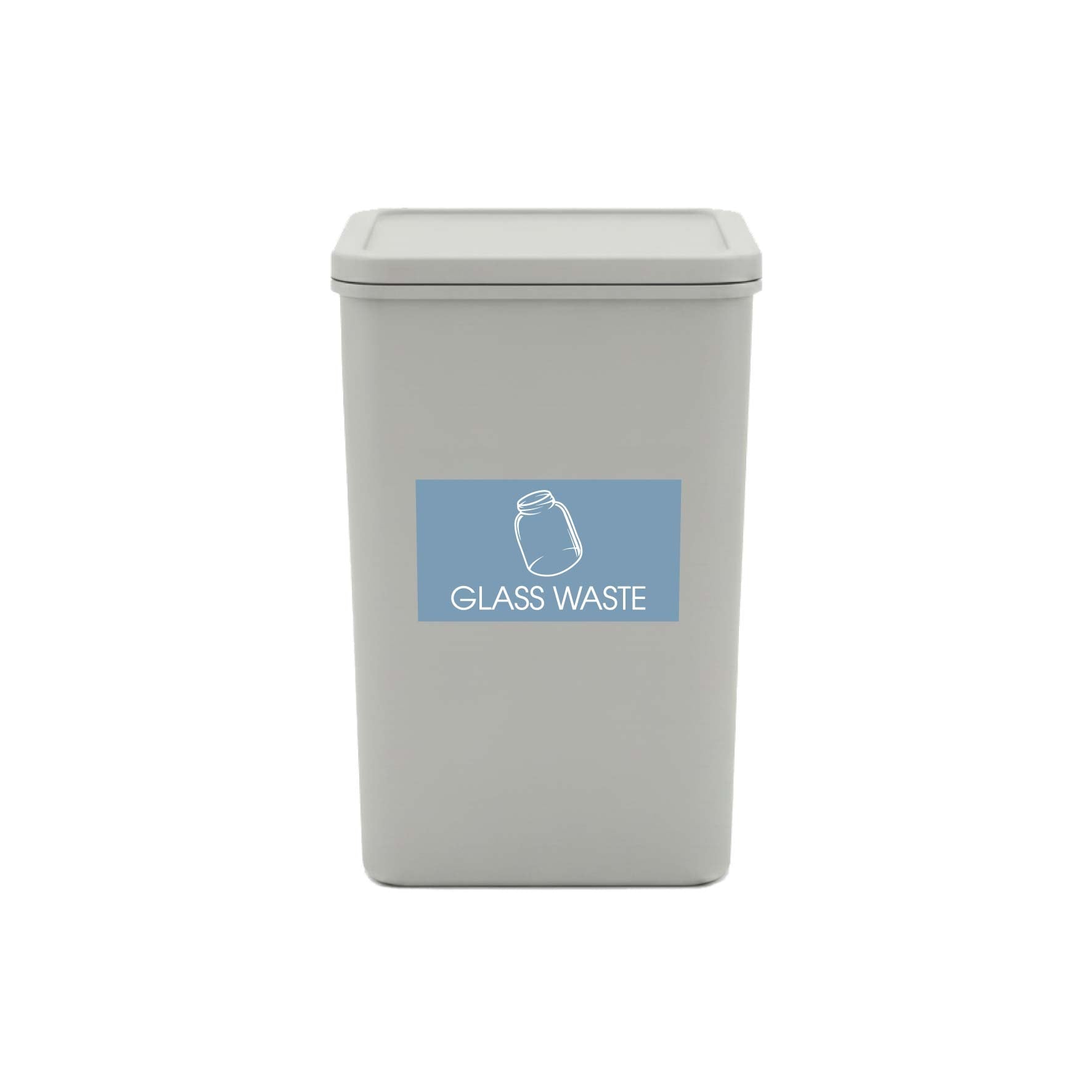 Glass Waste Ocean Background Bin Sticker - New Signs