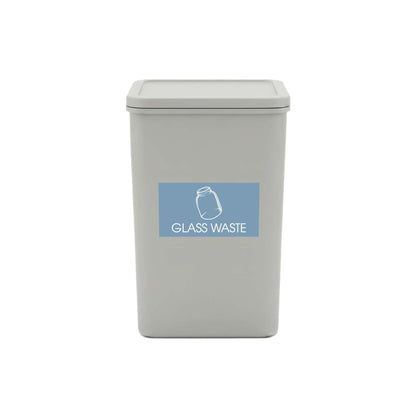 Glass Waste Ocean Background Bin Sticker - New Signs
