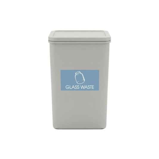 Glass Waste Ocean Background Bin Sticker - New Signs