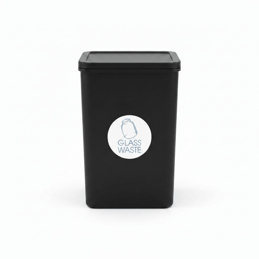 Glass Waste Ocean Circle Bin Sticker - New Signs