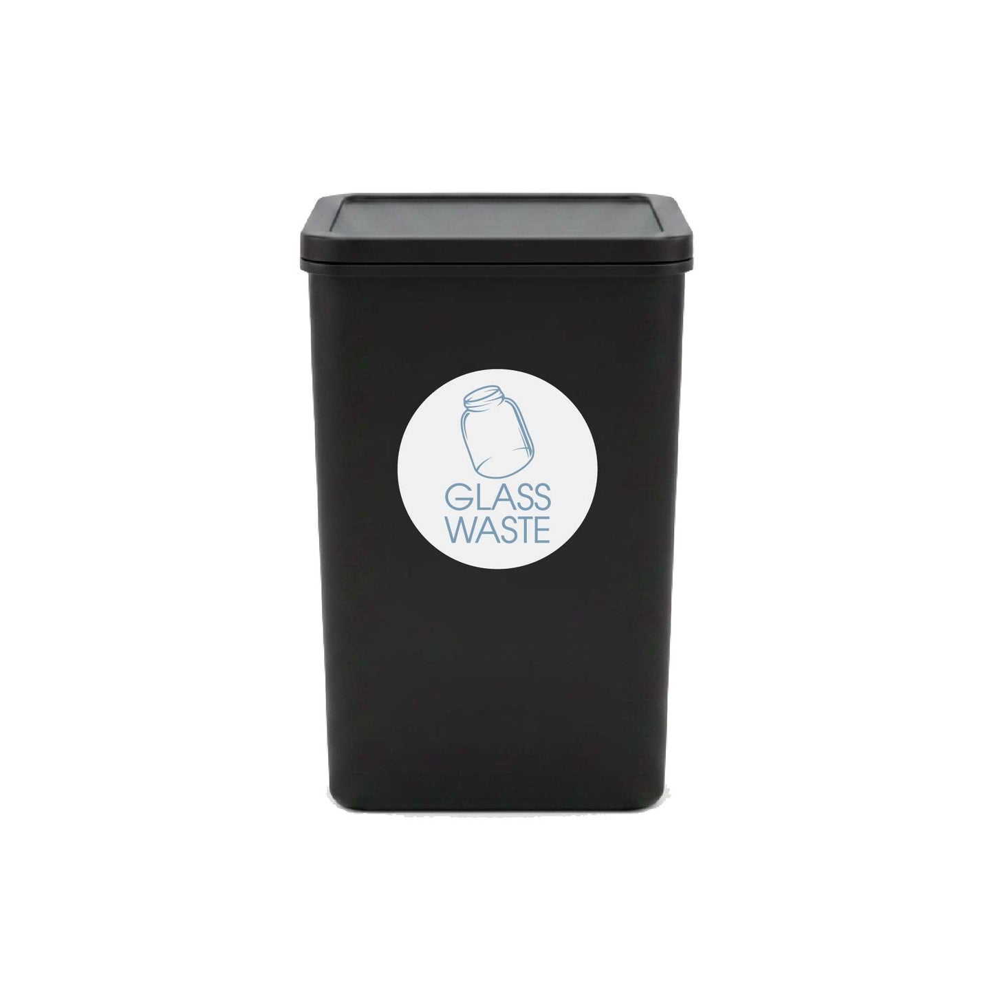 Glass Waste Ocean Circle Bin Sticker - New Signs