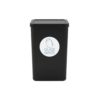 Glass Waste Ocean Circle Bin Sticker - New Signs