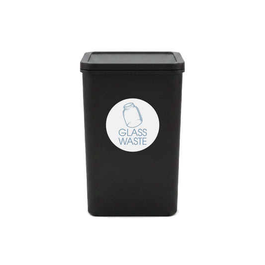Glass Waste Ocean Circle Bin Sticker - New Signs