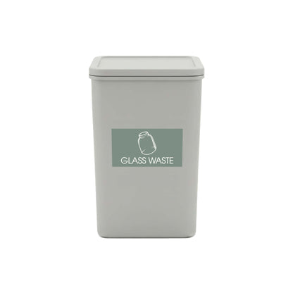 Glass Waste Sage Background Bin Sticker - New Signs