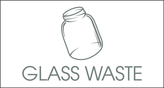 Glass Waste Sage Bin Sticker - New Signs