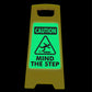 Glow In The Dark - Yellow A - Frame - Caution Mind The Step - New Signs