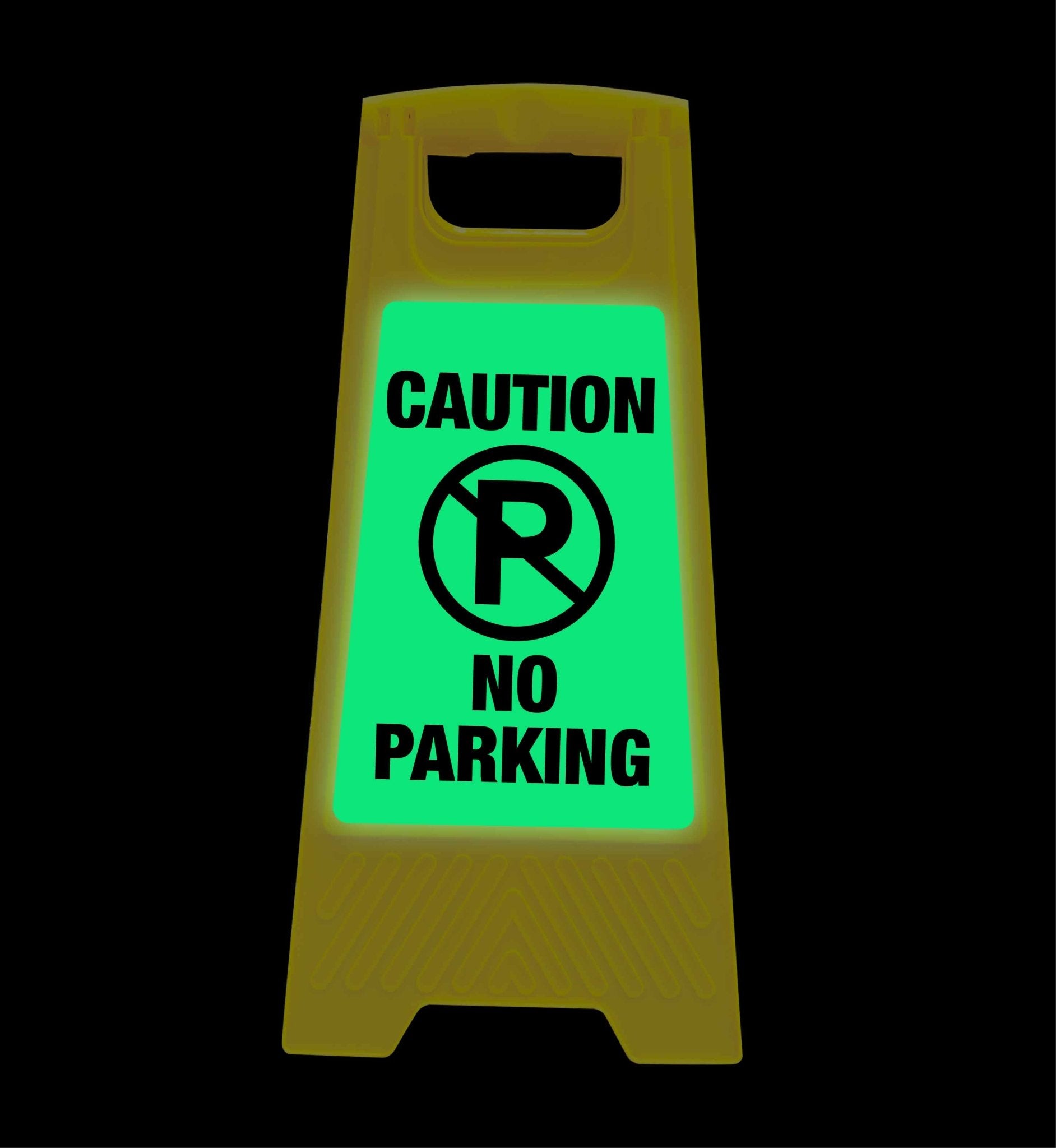 Glow In The Dark - Yellow A - Frame - Caution No Parking - New Signs