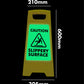 Glow In The Dark - Yellow A - Frame - Caution Slippery Surface - New Signs