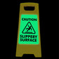 Glow In The Dark - Yellow A - Frame - Caution Slippery Surface - New Signs