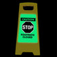 Glow In The Dark - Yellow A - Frame - Caution Stop Footpath Closed - New Signs