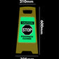 Glow In The Dark - Yellow A - Frame - Caution Stop Footpath Closed - New Signs