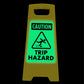 Glow In The Dark - Yellow A - Frame - Caution Trip Hazard - New Signs