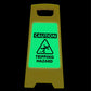 Glow In The Dark - Yellow A - Frame - Caution Tripping Hazard - New Signs