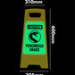 Glow In The Dark - Yellow A - Frame - Caution Venomous Snake - New Signs
