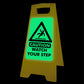 Glow In The Dark - Yellow A - Frame - Caution Watch Your Step - New Signs