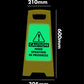Glow In The Dark - Yellow A - Frame - Caution Weed Spraying - New Signs