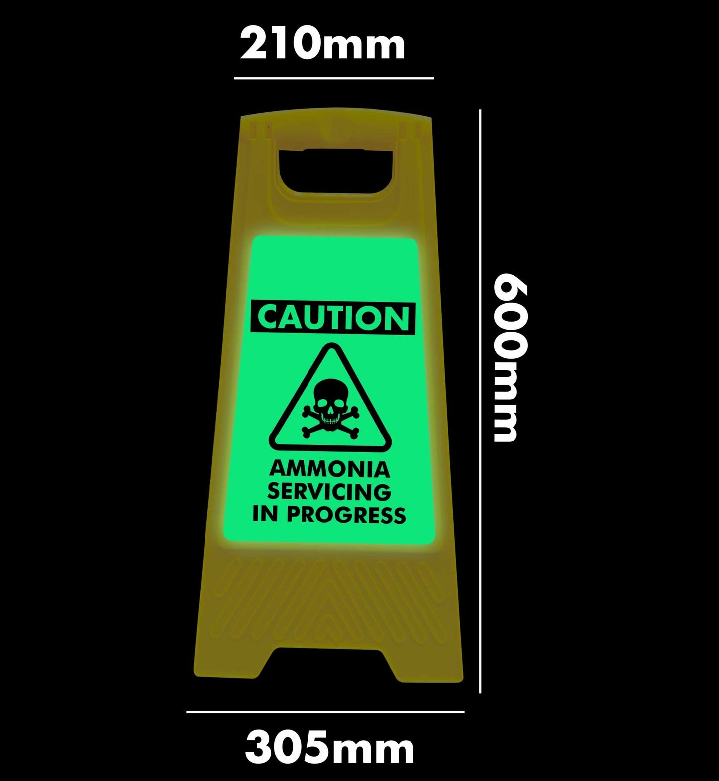 Glow In The Dark - Yellow A - Frame - Construction In Progress - New Signs