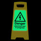 Glow In The Dark - Yellow A - Frame - Danger Electrical Test In Progress - New Signs