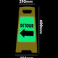 Glow In The Dark - Yellow A - Frame - Detour Left - New Signs