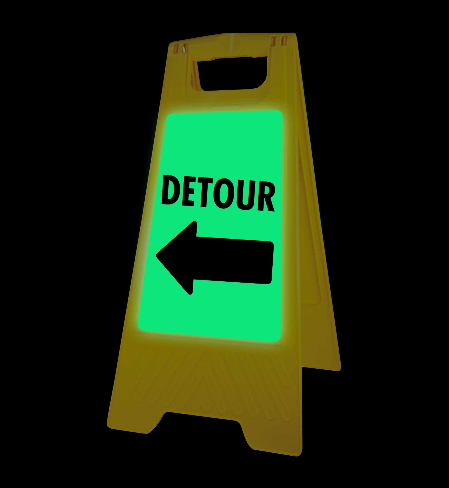 Glow In The Dark - Yellow A - Frame - Detour Left - New Signs