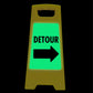 Glow In The Dark - Yellow A - Frame - Detour Right - New Signs