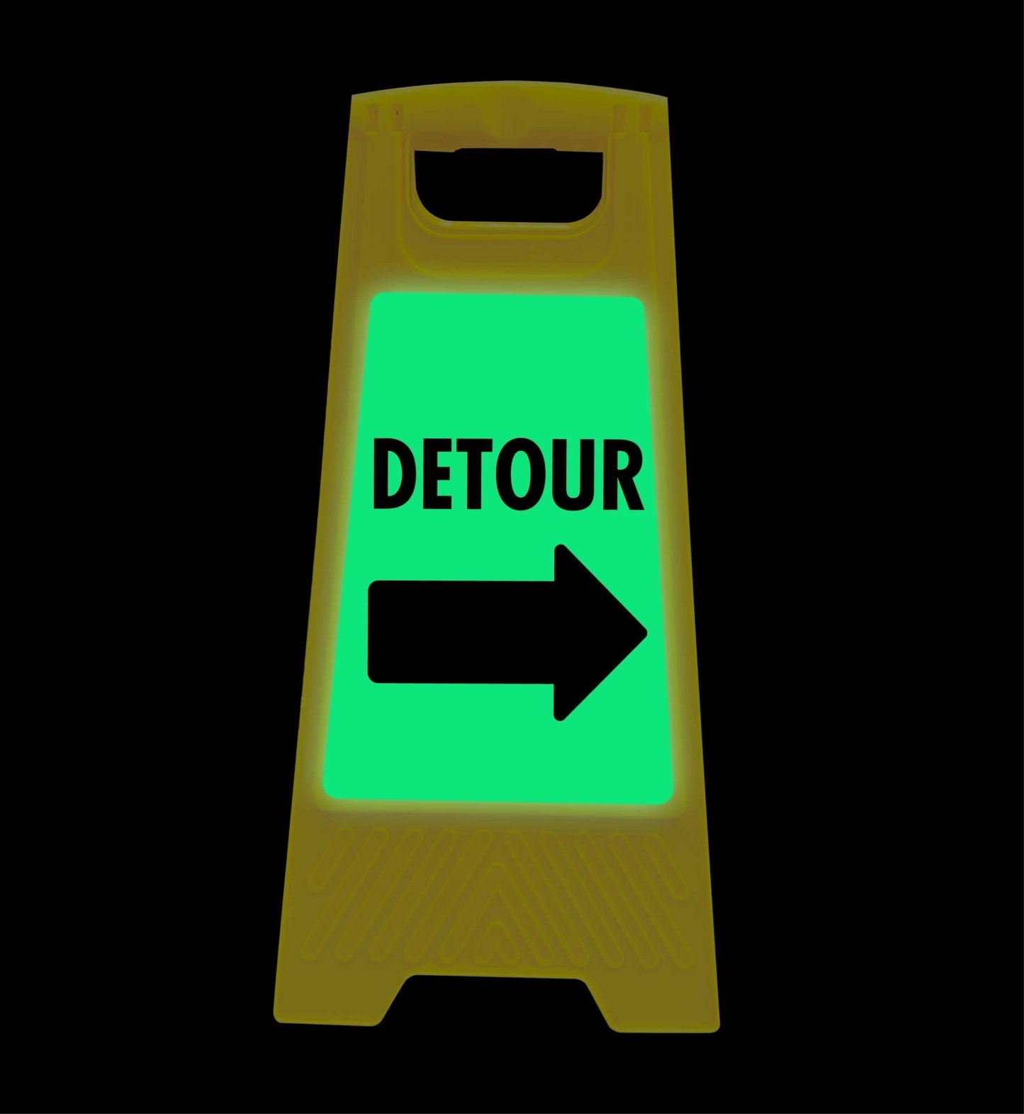 Glow In The Dark - Yellow A - Frame - Detour Right - New Signs