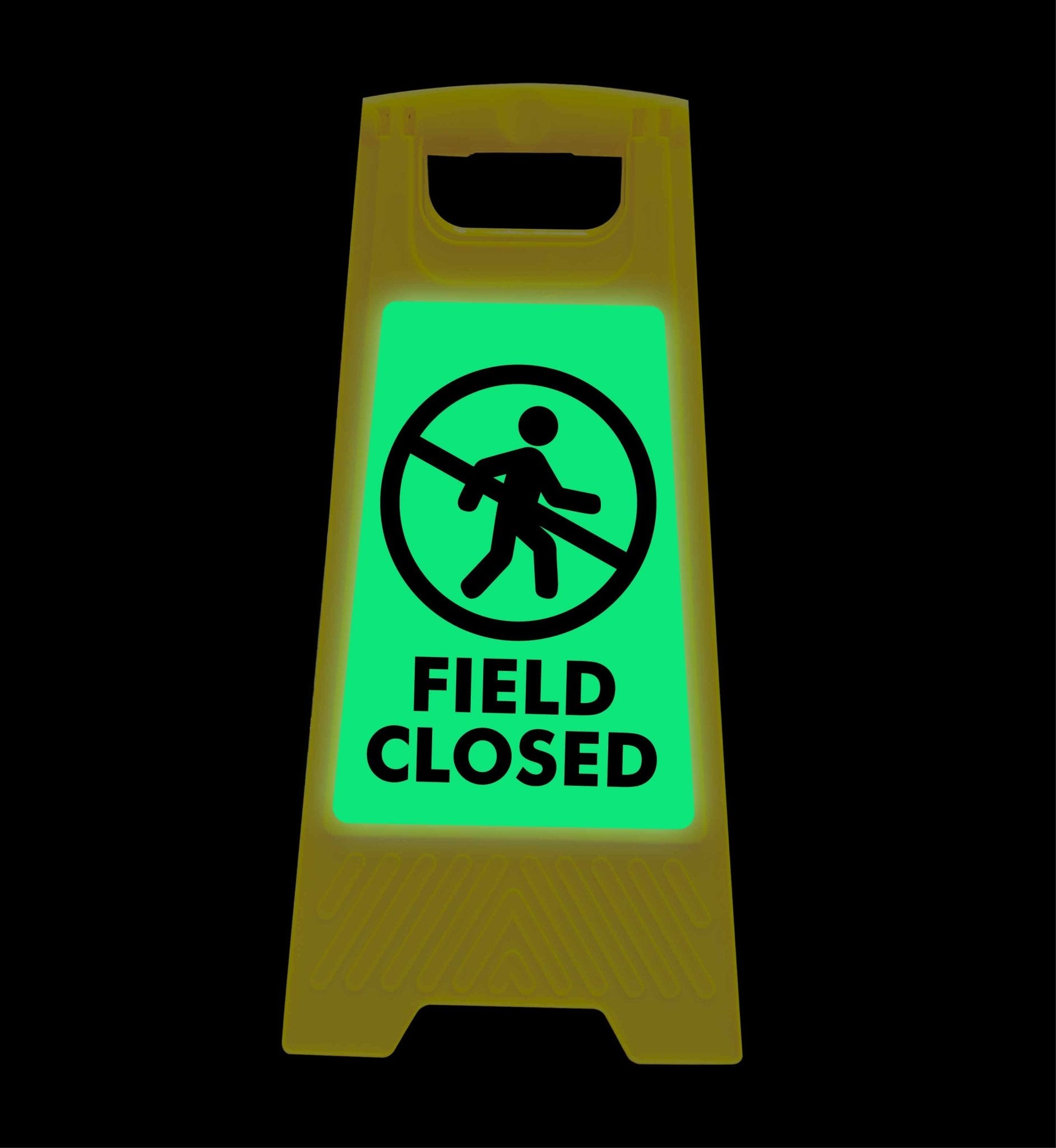 Glow In The Dark - Yellow A - Frame - Field Closed - New Signs