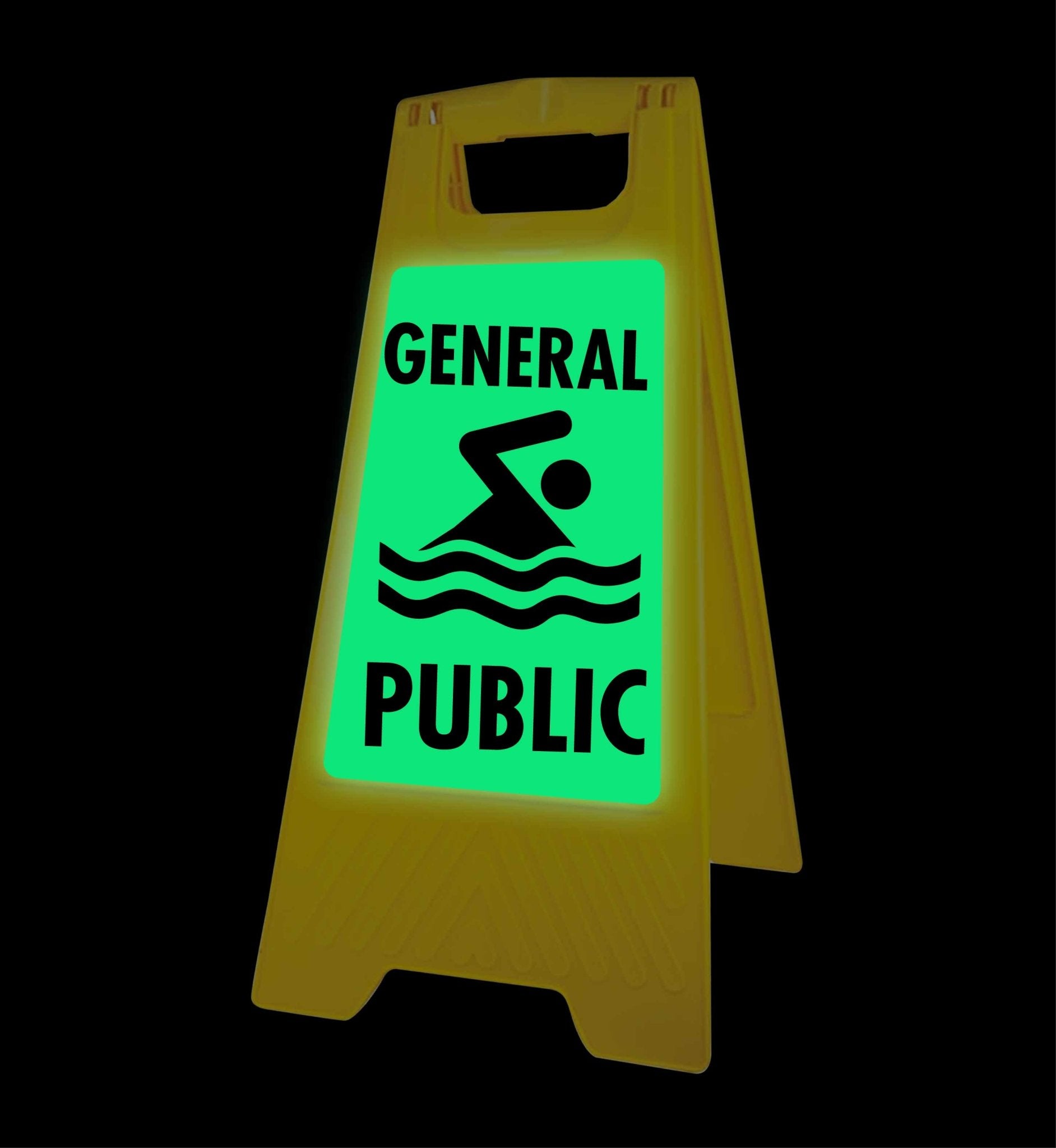 Glow In The Dark - Yellow A - Frame - General Public - New Signs
