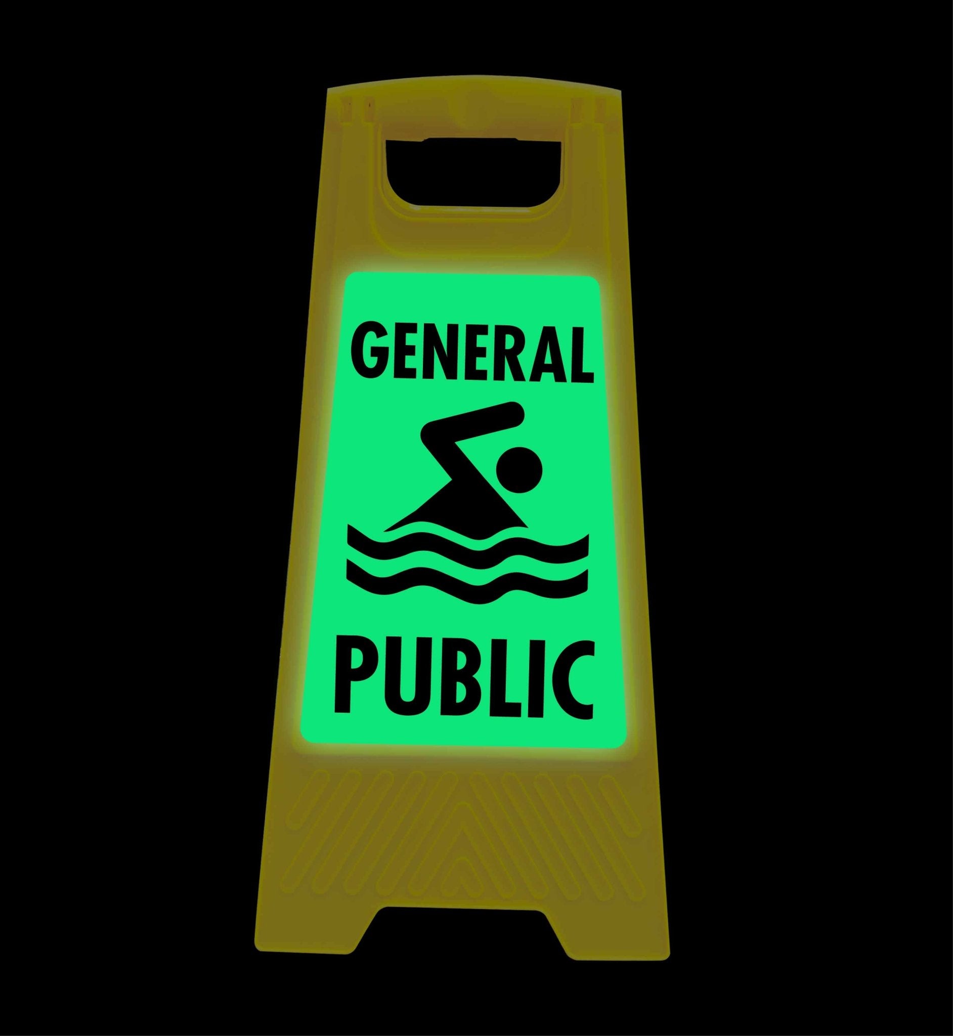 Glow In The Dark - Yellow A - Frame - General Public - New Signs