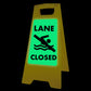Glow In The Dark - Yellow A - Frame - Lane Closed - New Signs