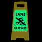 Glow In The Dark - Yellow A - Frame - Lane Closed - New Signs