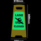 Glow In The Dark - Yellow A - Frame - Lane Closed - New Signs